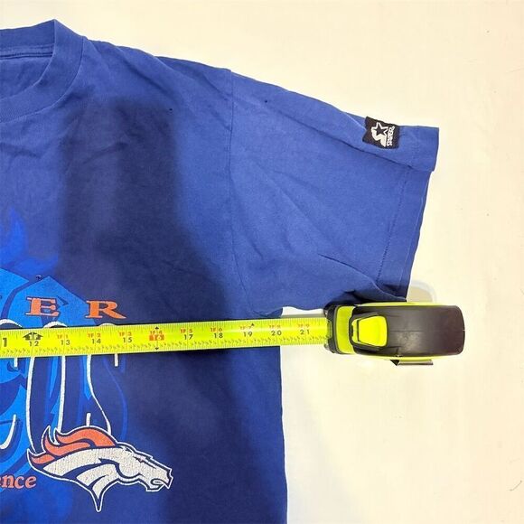 Vintage Starter Denver Broncos NFL Football Blue T-Shirt Size Medium‎ - Picture 9 of 10